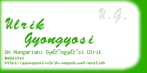 ulrik gyongyosi business card